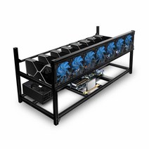 KINGWINKingwin 비트코인 채굴 장비 케이스 6 또는 8 GPU 마이닝 스태커블 프레임 포함 전문가용 암호화 랙 채굴용 마더보드 배치 암호화폐 향상을 위한 공기 대류