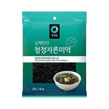 청정원 맛있는밑반찬 남해안산 청정 자른 미역 8인분 맛있는 20g 돌답례품 냉국 간단한요리 간편식, 24개