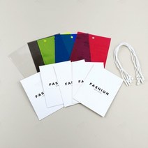 PVC 의류 택 방수 상품 행택 옷 라벨 태그 컬러 종이택, 화이트