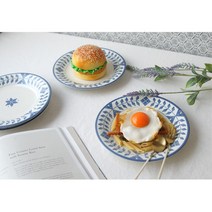 손님 접대용 일본 샐러드 접시 세트 4p 홈카페 파스타그릇 스테이크 샐러드접시 면기 가게
