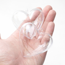투명공 플라스틱 아크릴볼 뽑기캡슐, 02 투명공 하트  6cm 5set