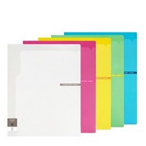 청운칼라칩 투포켓화일 A4청색소박스100개입