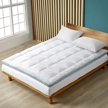 루마인홈 거위털 매트리스 토퍼 퀸, 다마스크 화이트