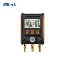 엘리텍 디지털 매니폴드 게이지 MS-1000K 압력 온도 냉매 휴대형 Elitech, 1개