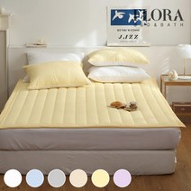 [플로라] 시어서커 리플 밴딩 패드 Q, 연보라