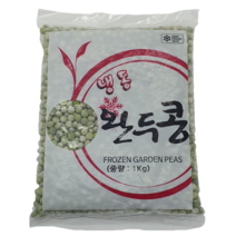 [얌얌마켓] 냉동 완두콩 가든피스 1kg (아이스박스 포함)