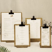 디자인13651 카페 레스토랑 식당 스탠드 우드 메뉴판 A3 A4 L S M 자석보드 클립보드 빌패드 메뉴보드, S 무광블랙 클립보드