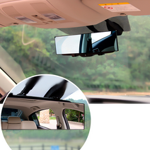 강신 백미러 사각지대 자동차 사이드 거울 룸미러 시야확보 빅사이즈 300mm, 강신와이드룸미러 곡면형300mm