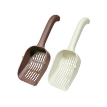 동동이네 고양이 화장실 스쿱 깔끔한 배변처리 위생용품 삽 편한 그립감 가벼운 배변용품 아이캣 모래삽 택1, 아이보리