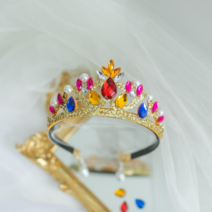 제니퍼스타일 카니발 백설공주 왕관머리띠 유아 아동 여아