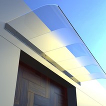 투명 어닝 빗물받이 차양 투명 지붕 처마 차면시설, X 500x1200 투명-상단 가장자리 설치