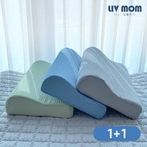 리브맘 고밀도 시어서커 메모리폼 베개 1+1, 그린 1+1