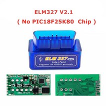 차량 진단기 더블 pcb 슈퍼 미니 elm327 블루투스 호환 v1.5 pic18f25k80 android ios wifi elm 327 v2.1 obd obd2 car 스캐너, bt 느릅나무327 v2.1