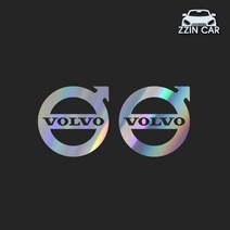 찐카 볼보 volvo 로고 차량용 데칼스티커 ZCG-48, 오렌지
