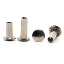 리벳제거 니켈 도금 강철 원형 플랫 트러스 팬 헤드 반 중공 생크 리벳 개, 10mm+M5 10pcs