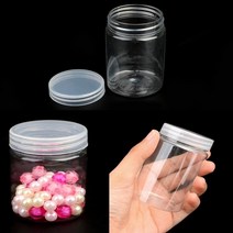 원형 수납 투명케이스 보관함 투명원통 약통 투명통, 7cm - 250ml