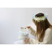 마블벌룬샵 홀로그램 화관 장식 파티 케익박스 데코