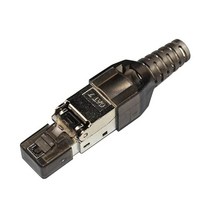 랜 선 poe 테스터기 시험기 네트워크 B0KA RJ45 커넥터 Cat7 기가비트 차폐 30u 접촉기 및 압력 없는 크리, Black