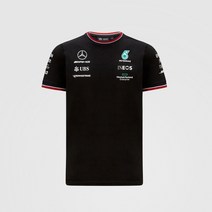 2021 새로운 메르세데스 AMG 팀 F1 레이싱 슈트 티셔츠 남성 반소매 자동차 메르세데스 gp 작업복, 블랙 2021 새로운 벤치 T