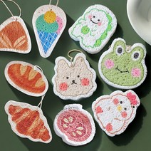 예쁜 생분해 수세미 천연수세미 제로웨이스트 친환경 설거지 스펀지 수세미, 강아지