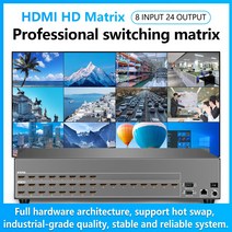 hdmi 분배기 스위치 Hdmi 매트릭스 스위처 1080p 8x24 비디오 스위처 8, 네트워크 제어 없음