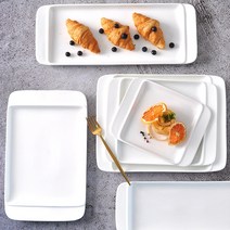 핸들 도자기 디저트 브런치 카페 사각접시 1호 손잡이 스테이크 파스타 샐러드 그릇