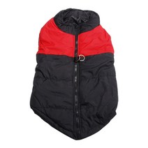 ST SHOP 따뜻한 개 옷 방수 애완 동물 패딩 조끼 지퍼 재킷 코트 치와와 퍼그 Ropa Para Perros, 나일론 폴리 에스터 깃털, Red_XS