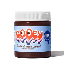 Gooey 무설탕초코잼 식물성 헤이즐넛 스프레드 300g x 2통, 1개입
