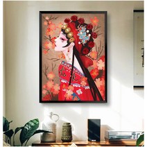 ZHUANXU DIY 보석 십자수 구슬 십자수 40*50cm, 2