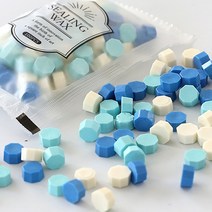 저스트앳 혼합 색상 씰링 왁스 빈티지 팔각형 비즈 스탬프 스크랩북 결혼식 초대장 봉투 엽서 장식 100 개, [03] 02