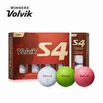 볼빅 2020 TOUR S4 투어 S4 4피스 골프볼 1더즌, 화이트