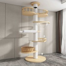 대형 높은 캣타워 원목 스크래쳐 캣워커 숨숨집 놀이터, D(하단 이미지 참조)