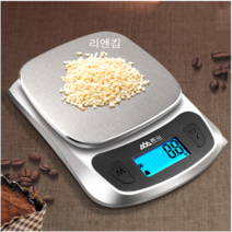 리앤킴 디지털 1g-5kg 주방용 전자 저울 ST1131, 화이트