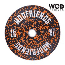 오렌지 플렉 범퍼 플레이트 15LB, 컬러:오렌지|무게:15LB