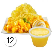흥국 업소용스노우빙 망고얼음샤베트300g 12개, 300g
