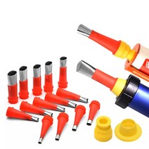 실리콘 코킹건 노즐 세트 18pcs 스테인레스 스틸 코크 노즐 애플리케이터 코킹 피니셔 접착제 실란트 마무리 도구 주방 욕실 싱크 조인트, 없음