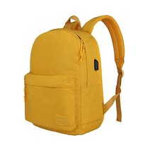 SUPACOOL 남성 및 여성용 USB 충전 포트가 있는 경량 캐주얼 노트북 백팩 대학용 학교 책가방(풀 블랙)…