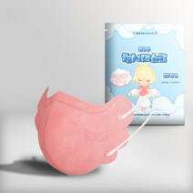 플로우천사 KF94 새부리형 마스크 예쁜 날개 핏 어린이 유아 소형 (8~13세), 50매, 코랄