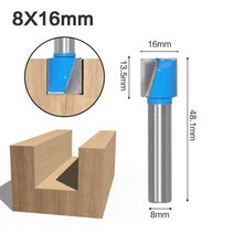 앤드밀 엔드밀 VACK 8mm 샹크 T 슬롯 청소 하단 엔드 밀 CNC 조각 라우터 비트 솔리드 초경 밀링 커터 목공 공구 10mm-32mm 154253, 8x16mm