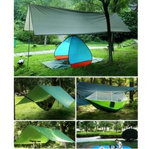 타프쉘 캠핑 캠프 그늘막 매쉬 사각 타프 밸리 스크린 방수 백패킹 캠핑용 등산 비치 사이드 빅텐 천타프, 블루