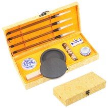 저렴한 10Pcs 초보자를위한 중국 전통 서예 세트 학자의 4 개의 보석 일반 스크립트 쓰기 브러쉬 펜, 한개옵션0