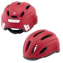 주니어헬멧 야간 후면 반사판 올러스 AH750S 인몰드 어반 8세이상, 주니어 AH750S 인몰드어반  -다크레드