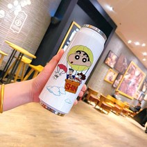 러블리 짱구 캐릭터 원터치오픈 보온 보냉텀블러 캔 깡통형 보온병 350ml&500ml, 500ml, WR-08