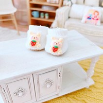 20cm 무속성 솜인형 분황백색 점프슈트 20cm 세트 20cm 와복 스타 면화 인형 피규어 의상 교환, 볼록 슈즈 딸기 베이지