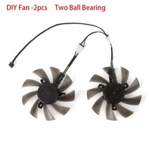 PLD09210S12HH 4 핀 냉각 팬 88MM T129215SU 기가바이트 GTX 1050 1060 1070 960 RX 470 480 570 580 그래픽 카드 쿨러 팬용, CHINA_DIY Fan - 2PCS