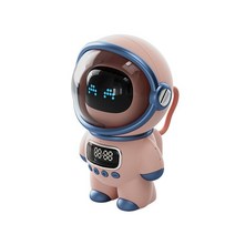 AI스피커 인공지능 스피커 휴대용 미니 DODO 우주 비행사 무선 스피커 스마트 AI 대화형 알람 시계 TF 카, 02 Pink