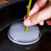 원형 꽃꽂이 생화 수반 고정 흡착식 침봉 DD-11682 0.9987ea, RA_ 투명