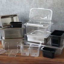 PC 스텐 바트 밧드 타공 받드 물받이 뚜껑 업소용 식당 반찬통 냉장고정리, 스텐 밧드 구성, 1/2 사이즈, 6인치 타공 밧드