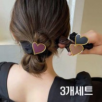 [공주마마/ [3개한세트]골드라인하트헤어슈슈/이쁜머리끈사은품