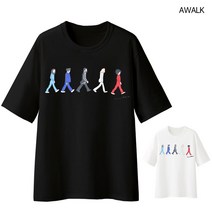 [당일출고] 어워크 오버핏 반팔티 남녀공용 반팔 티셔츠 젠틀맨 스웻셔츠